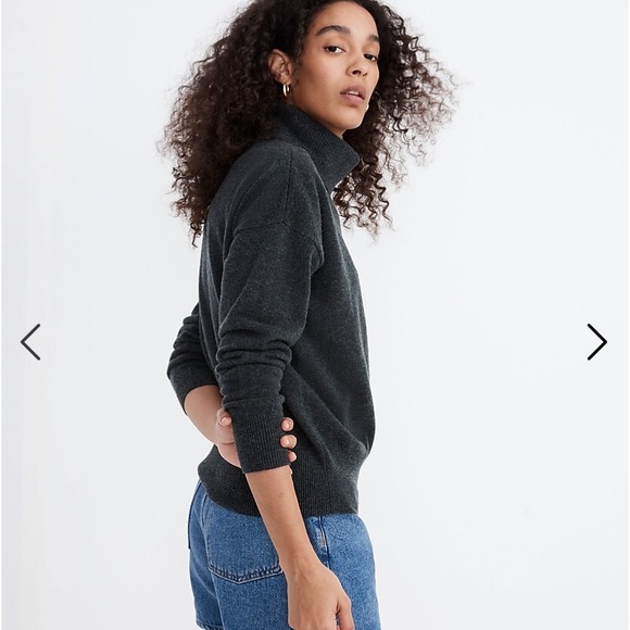 NWT Madewell Cashmere Turtleneck Pullover Sweater-Small - Picture 1 of 11